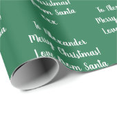 Grün frohe Weihnachten Personalisierte Liebe von S Geschenkpapier (Rolleneckpunkt)