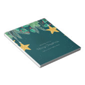 Grün frohe Weihnachten und ein glückliches Neujahr Notizblock (angewinkelt)