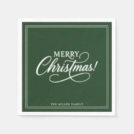 Grün frohe Weihnachten, Urlaub Serviette