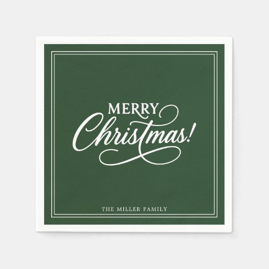 Grün frohe Weihnachten, Urlaub Serviette (Vorderseite)