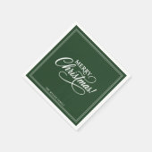 Grün frohe Weihnachten, Urlaub Serviette (Ecke)