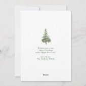 Grün frohe Weihnachten Wasserfarben Tree Non-Foto (Rückseite)