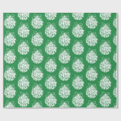 Grün frohe Weihnachtsfeiertage Geschenkpapier (Flach)