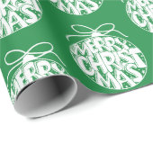 Grün frohe Weihnachtsfeiertage Geschenkpapier (Rolleneckpunkt)