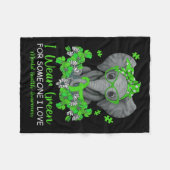 Grün für das Bewusstsein für psychische Gesundheit Fleecedecke (Vorderseite (Horizontal))