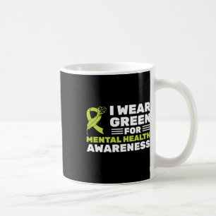 Grün für das Bewusstsein für psychische Gesundheit Kaffeetasse