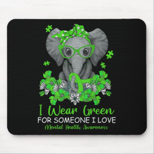 Grün für das Bewusstsein für psychische Gesundheit Mousepad