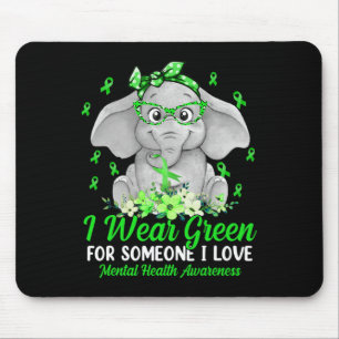 Grün für das Bewusstsein für psychische Gesundheit Mousepad