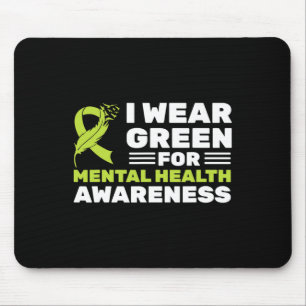 Grün für das Bewusstsein für psychische Gesundheit Mousepad