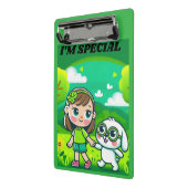 Grün für das Celebral Palsy Bewusstsein Mini Klemmbrett (Gewinkelt2)