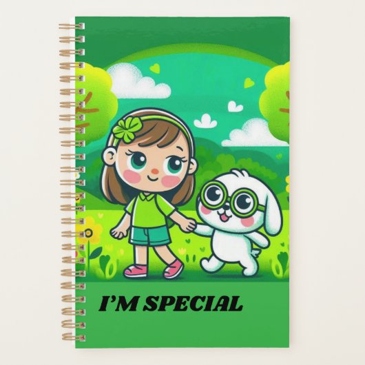 Grün für das Celebral Palsy Bewusstsein Planer (Vorderseite)