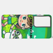 Grün für das Celebral Palsy Bewusstsein Samsung Galaxy Hülle (Linke Seite)