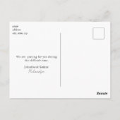 Grün für Dich betend Postkarte (Rückseite)