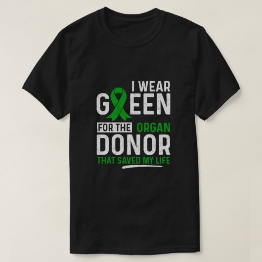 Grün für die Organspendertransplantation Niere Leb T-Shirt (Design vorne)
