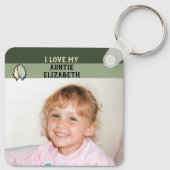 Grün für doppelseitige Blätter hinzufügen Schlüsselanhänger (Rückseite)