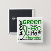 Grün für Ehemann-Nierenerkrankung des Held-2 Button (Vorne & Hinten)