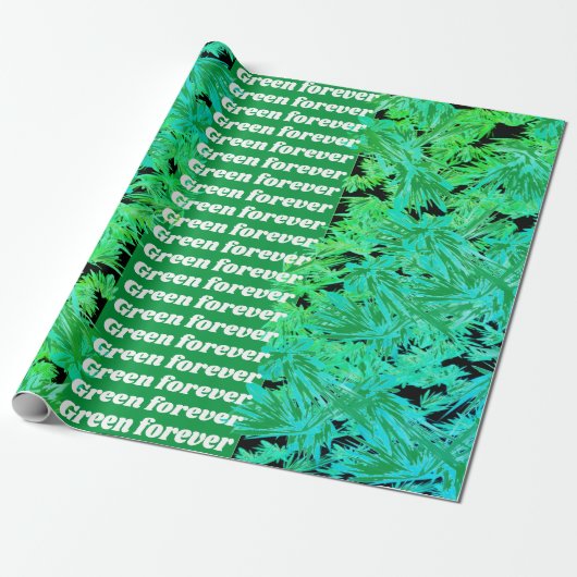 Grün für immer geschenkpapier (Ungerollt)