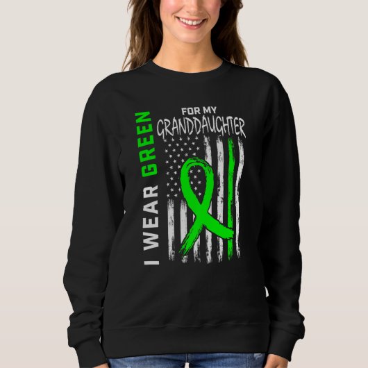 Grün für meine Enkelin Kidney Disease Awarenes Sweatshirt (Vorderseite)