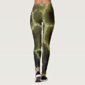 Grün für tierische Olive Leggings (Rückseite)