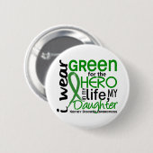 Grün für Tochter-Nierenerkrankung des Held-2 Button (Vorne & Hinten)