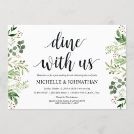 Grün geben Hochzeits-Brunch-Einladungs-Karte Einladung