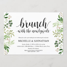 Grün geben Hochzeits-Brunch-Einladungs-Karte Einladung