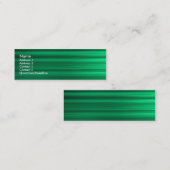 Grün gebürstet mini visitenkarte (Vorne/Hinten)