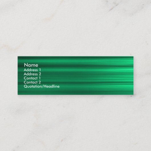 Grün gebürstet mini visitenkarte (Vorderseite)