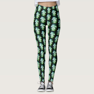 Grün gefärbter Pilz überall Customized Modern Leggings