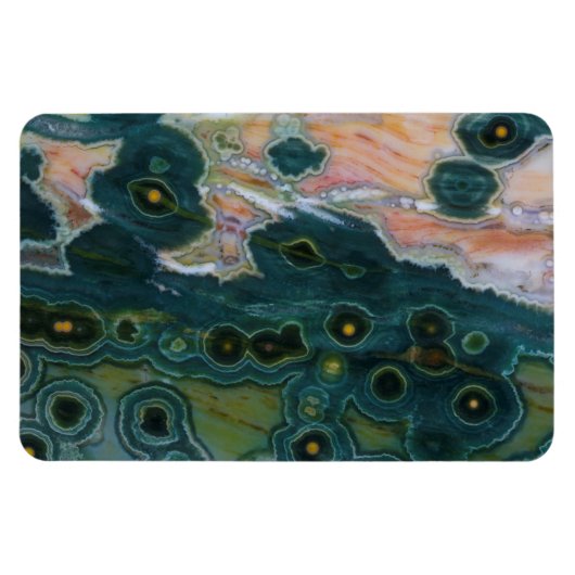Grün gefleckter Ozean-Jasper Magnet (Horizontal)