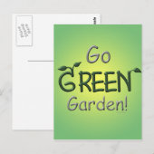 Grün gehen, Garten Postkarte (Vorne/Hinten)