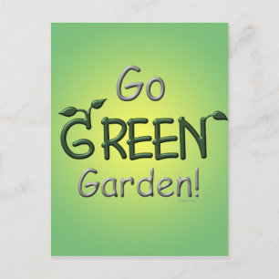 Grün gehen, Garten Postkarte