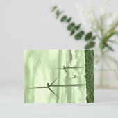 Grün gehen mit Windkraft Postkarte (Stehend Vorderseite)