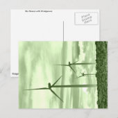 Grün gehen mit Windkraft Postkarte (Vorne/Hinten)