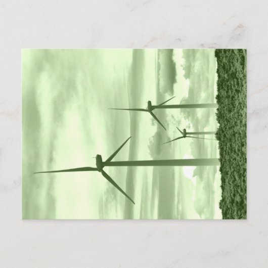 Grün gehen mit Windkraft Postkarte (Vorderseite)