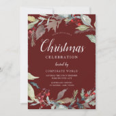 Grün gekleidetes Weihnachtsfest im Unternehmen - P Einladung (Vorderseite)