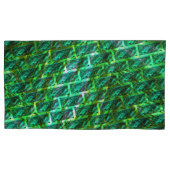 Grün, gekratzt, Gitter oder andere Ziegelsteine Kissenbezug (Vorderseite-Links)