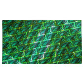 Grün, gekratzt, Gitter oder andere Ziegelsteine Kissenbezug (Vorderseite-Rechts)