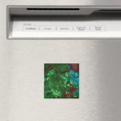 Grün gelackte Shattuckit Magnet (In Situ (Geschirrspüler))