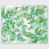Grün-Gelb-Blätter Geschenkpapier (Flach)