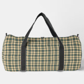 Grün Gelb Karomuster Groß Duffle Bag (Vorderseite)