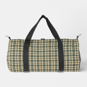 Grün Gelb Karomuster Klein Duffle Bag (Vorderseite)