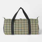 Grün Gelb Karomuster Klein Duffle Bag (Vorderseite)