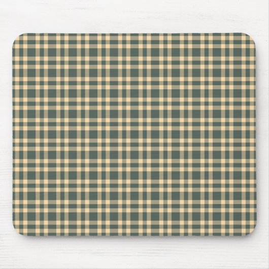 Grün Gelb Karomuster Mousepad (Vorne)