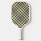Grün Gelb Karomuster Pickleball Schläger (Rückseite)