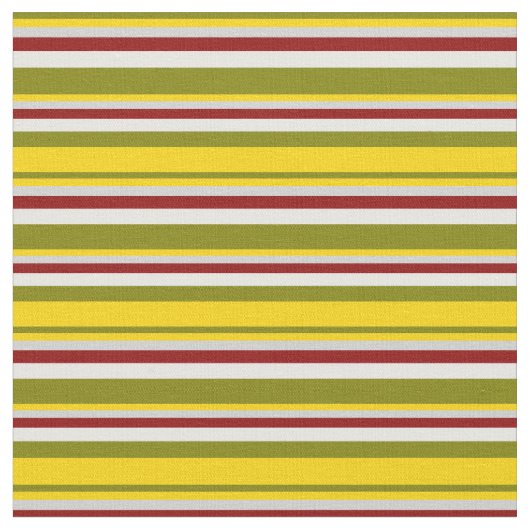 Grün, gelb, leicht grau, dunkelrot und Minzcreme Stoff (Nahaufnahme)