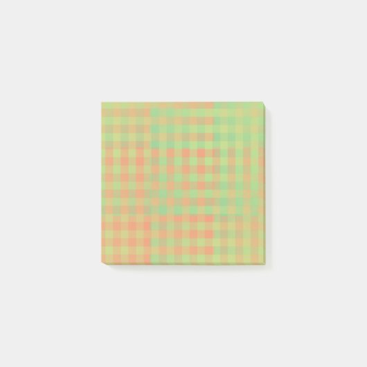 Grün Gelb Orange Post-it Klebezettel (Vorderseite)