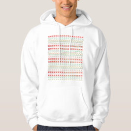 Grün-Gelb-Rot-Pixel-Strickmuster Hoodie
