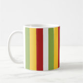 Grün Gelb Rot Streifen Kaffeetasse (Links)