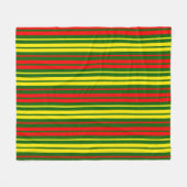 Grün Gelb Rot Vertikale Streifen Design   Fleecedecke (Vorderseite (Horizontal))